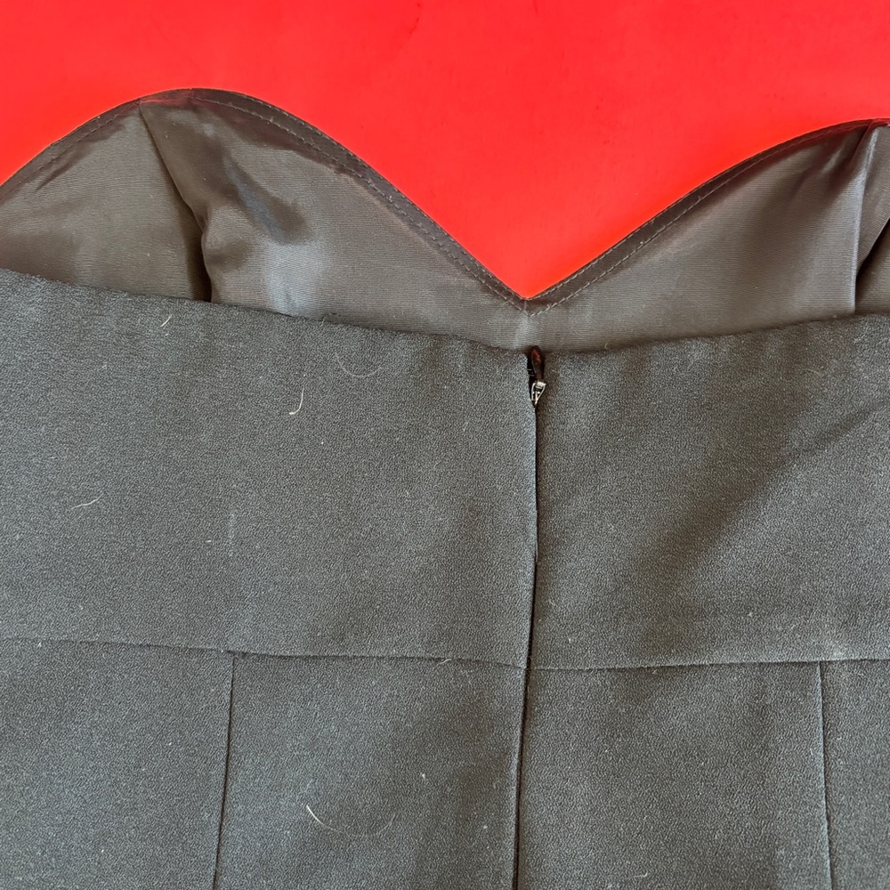 Vintage Strapless Solid Black Full Length Cocktai… - image 13